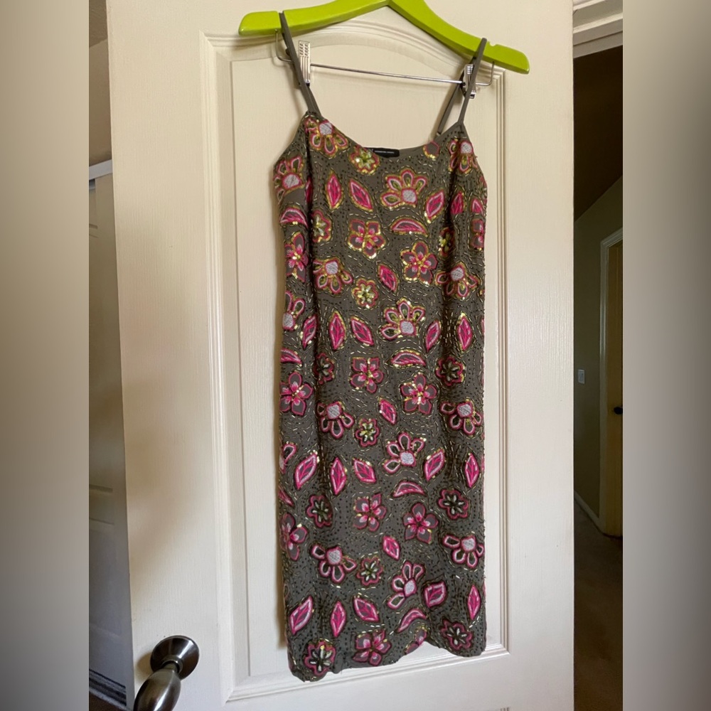 Sequin Embroidered Mini Dress